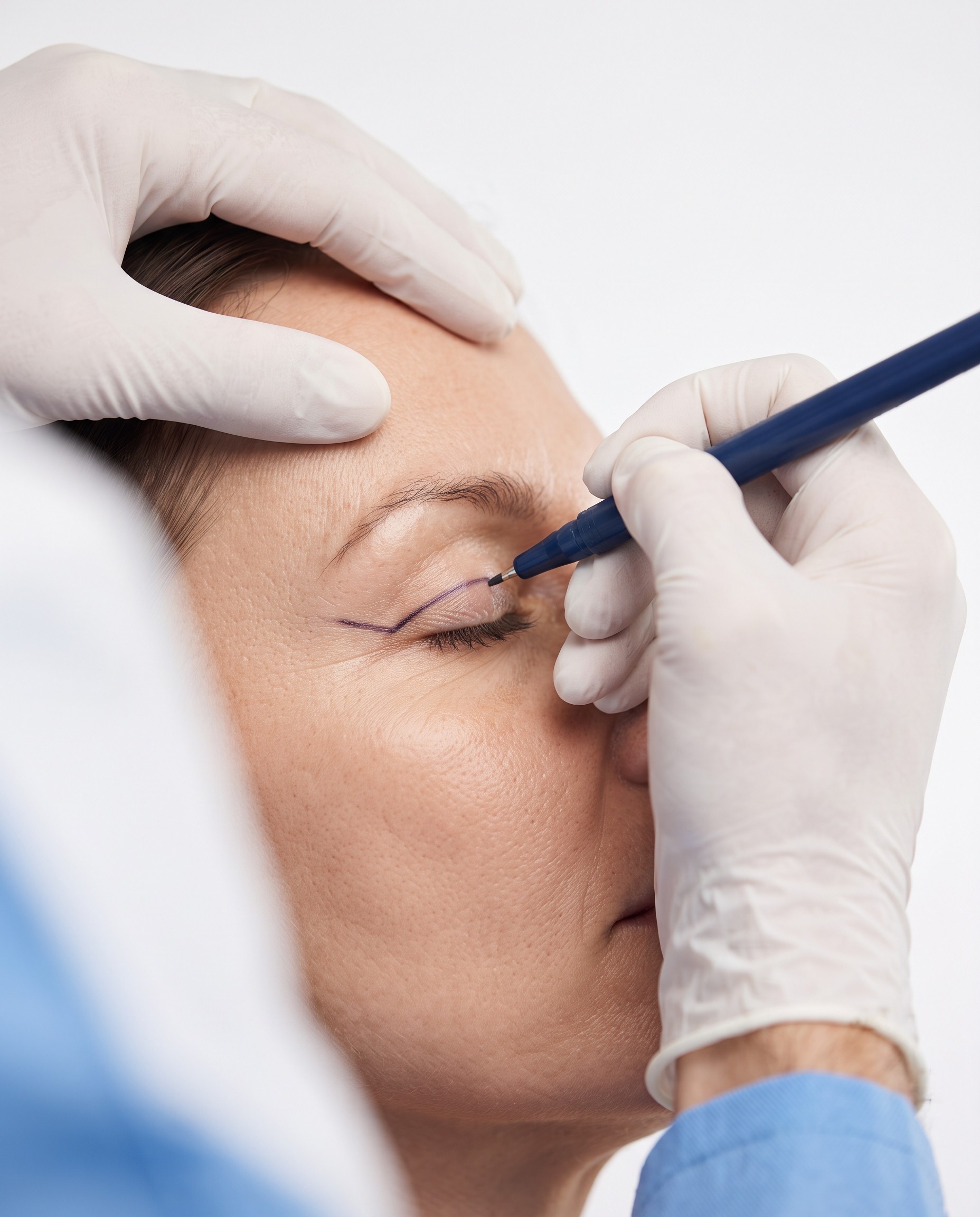 Marcado quirúrgico para blefaroplastia